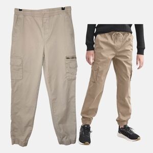 Sonoma Goods For Life Pull-On Cargo Joggers, Boys XL 18/20 Husky, Beige,  VGUC